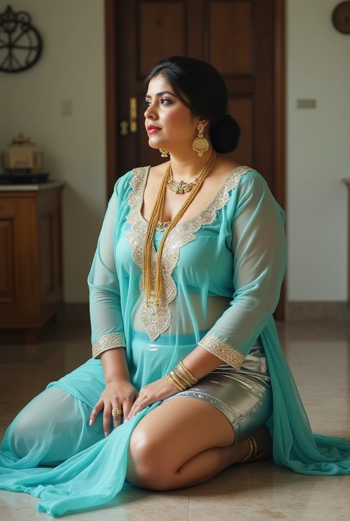 Model photoshoot recreation inspired by a painting, a woman in a traditional Indian salwar, Indian woman, mallu serial actress, mallu auntie, thick hips, booty queen, Indian ethnic wear, Indian traditional wear, salwar, salwar, Indian traditional dress , Indian housewife, Aunty, glass body, real woman, charming, fleshy navel, navel fold, beauty, captivating, 35 years old woman, perfect face, perfect eyes, perfect body, perfect figure, perfect fingers, aunty, bhabhi, (cum Splash on her face, cum Splash on her breasts and puzzy, Splash of cum on her vagina, cum Splash on her face, cum Splash on her eys),, desi aunty, mallu, bong, Kerala actress, Malayalam actress, perfect eyes, mature figure, captivating figure, hot bhabhi, perfect face, perfect fingers, extremely gorgeous woman, beautiful housewife, beautiful aunty, High clarity eyes, shoot in Sony A7 mark II, 24-70mm lens, extremely real, realism, flawless, retouched, highly detailed, intricate,