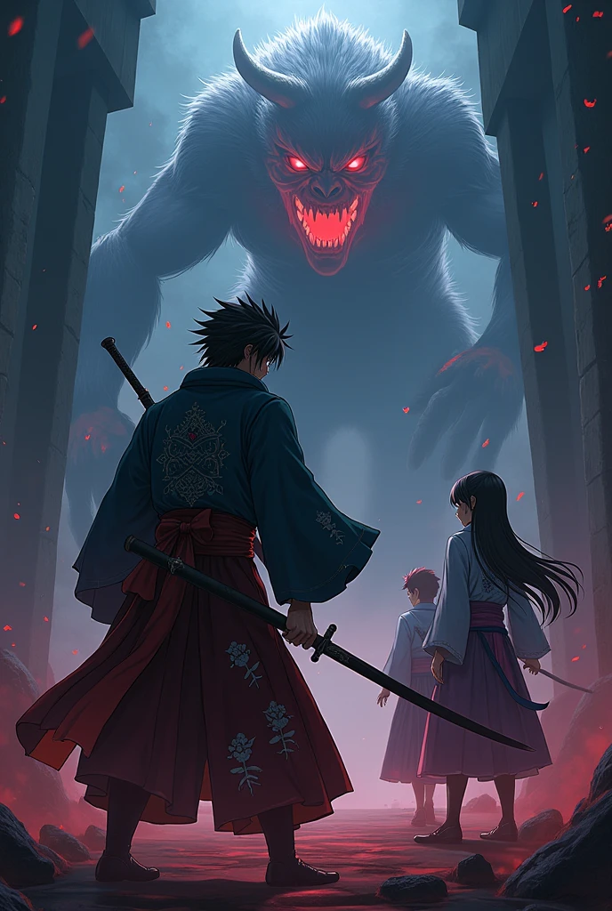 Zombie, shogun, bloods, samurai, holding, japanese castle, nightmare,