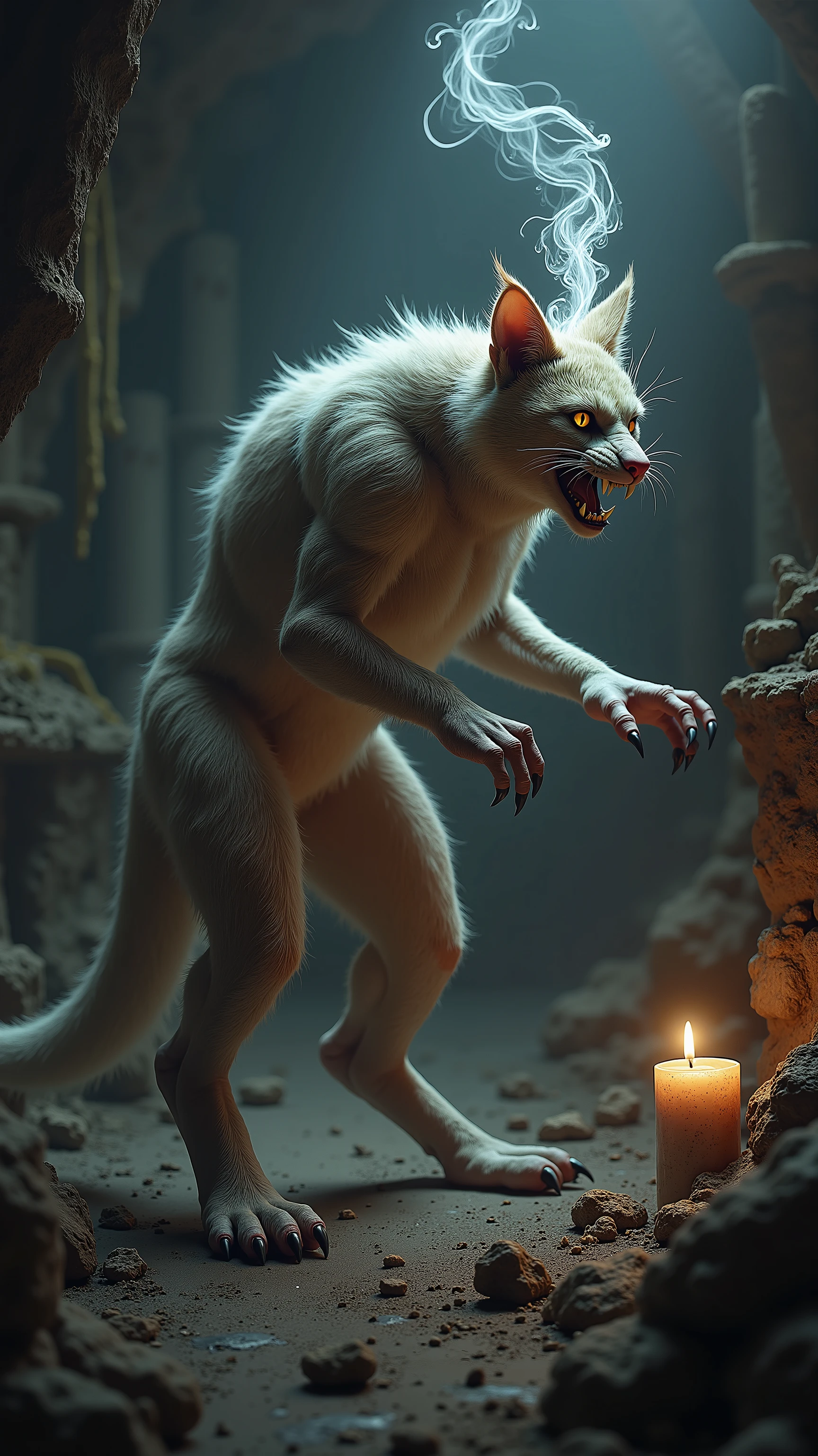 Cat training to WOlF man