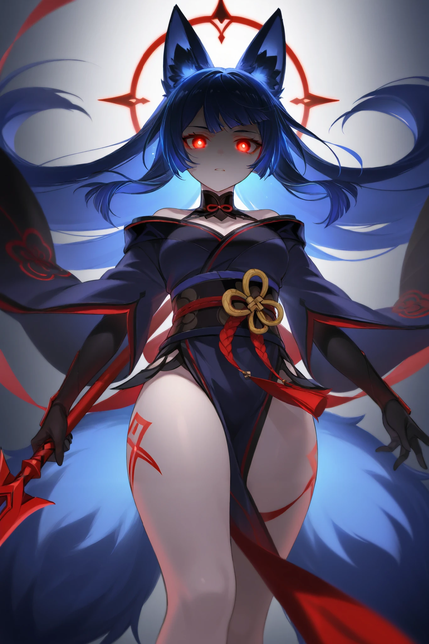 Ryuko Matoi von Kill La Kill, fast nackt mit knappen, revealing pieces of fabric and red, scharfen Straps, boobs, hentai, pussy