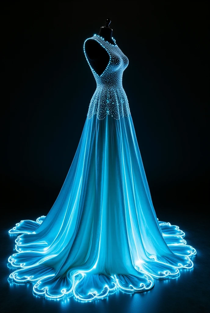 The dress… I had never worn anything like it and I doubted I would do so again..
Made with tiny blue gems, so clear they were almost white, The dress followed all the curves and valleys until it fell to the ground and formed a little pond that was like a liquid of starlight.. The long sleeves were tight on my arms., and they had diamond cuffs on their wrists. The neckline reached my collarbones and that modesty was undone by the way the dress clung to me in areas that I assumed any female liked to show off.. They had put my hair up with two silver and diamond combs.; My hair was left away from my face and then fell over my back.