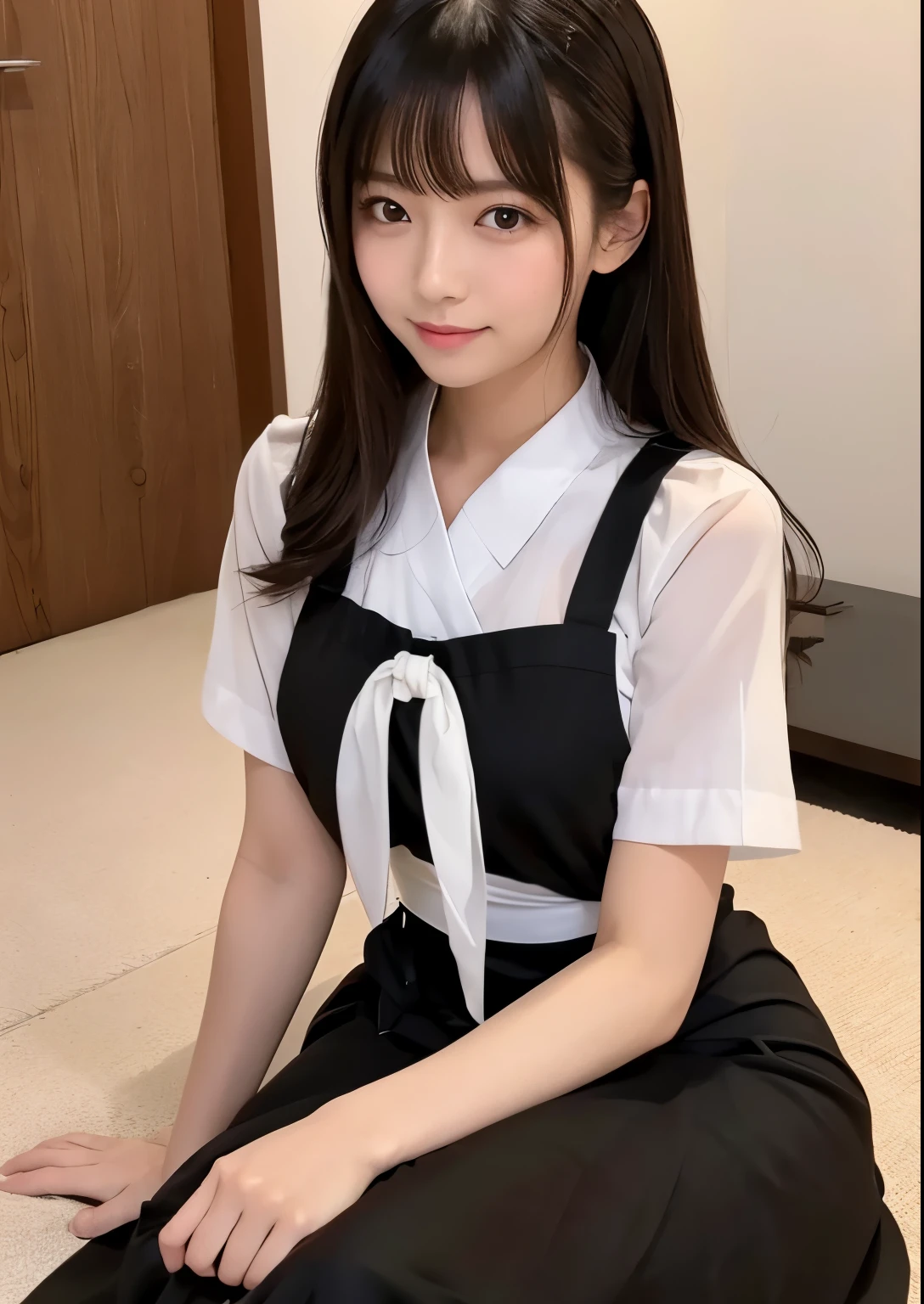 japanes、Sheer feeling、High School Uniform、Lolita、realisitic　8K beautiful breasts、Visible Pore、accuracy、20yr old、Transparent place、　enticing　、a miniskirt　、Show a glimpse、Mideum Breast Sunlight、sunlights、(the perfect body : 1.1)、(年轻)、FULL BODYSHOT、(girl wearing school uniform) ：1.4、(Very detailed CG 8k wallpaper）、（extremely delicate and beautiful）、（​masterpiece）、（top-quality：1.0）、（超A high resolution：1.0）、beautiful  lighting、perfect lightning bolt、realistic shadow、[Hi-Res]、Detailed skin、ultra-detailliert、Opening legs、Leg Raising、Kagami、thighs thighs thighs thighs、thin clavicle、Soft navel、Soft abdomen、full of sweat、Beautiful breasts、red blush、Realistic、Lifelike face、realisticeyes、Small eyes、a smirk 、Cute、Wetting、erectile nipple、The areol、cleavage of the breast、Crawling、Wet、A sexy、panties on、bra very、M-shaped legs