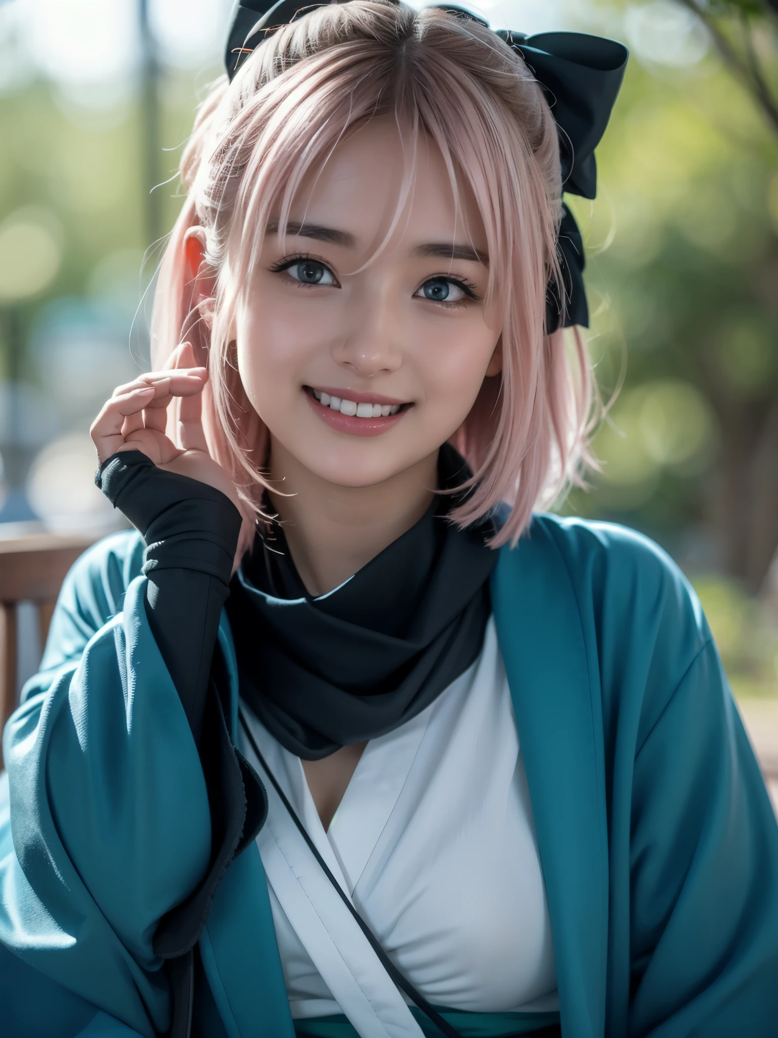 1girl, solo, (cute Japanese girl), ager, Slender Body, Low Height, (smile:1.2), Looking at camera,
break
upper body, (portrait:1.2), Seductive pose, Spread legs,
break
Professional photo-realistic images, (16k, RAW photo, best quality, masterpiece:1.2), (realistic, photo-realistic:1.4), (extremely detailed 8k wallpaper), sharp focus, depth of field, blur background, bokeh, cinematic lighting, soft light, High resolution 16k close-up of human skin, ng_deepnegative_v1_75t, Beyondv4,
break
okita souji, (((ahoge, pink hair, hair between eyes, hair bow, short hair, yellow eyes))),
break
arm guards,wide sleeves,toeless legwear,bangs,obi, white kimono, shinsengumi, ((black thighighs,thighhighs)) , short kimono, haori, black bow, ((black scarf, scarf)), hairbow, bow, kimono, japanese clothes, naked kimono,