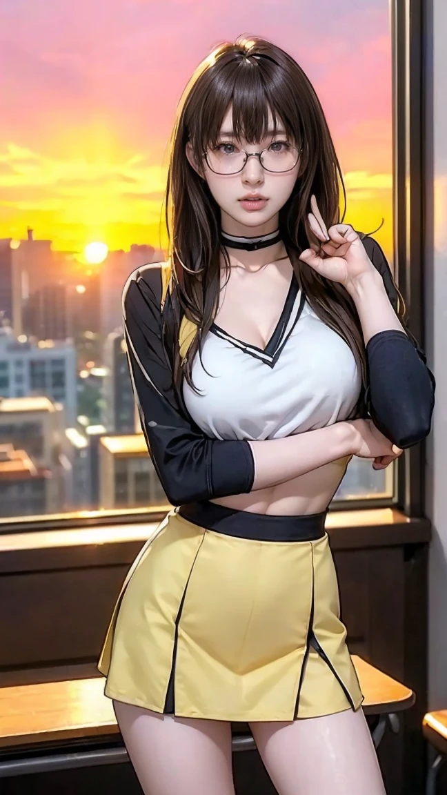 a vibrant young woman passionate about everything related to otaku culture,  tem longos cabelos negros sedosos, muito bonita, cara muito bonita,  roupas coloridas e ousadas, trajes de cosplay