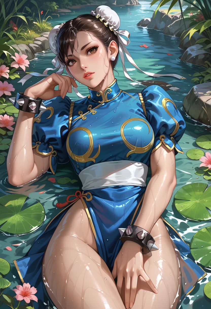 (high quality 8K anime), Wear only one vest, man head, twink male body, Sweaty and sweaty, Powder blue vapor, Delicate skin, (hermaphrodite, manly short hair, creepy erotic smiling, (Photorealism), masterpiece, best quality, portrait, Perfect underarmpit, Plump, Wear only a men's vest, (Japanese KPOP idol:1.2), (realistic beautiful Asian), close up and soft up to everything, (plump MILF body shape), spot light, super pale skin, dark make up, sharp focus, detailed anatomy, ultra-wonderful face detail, (his deep drippy blue colored melting slime body under the clothes), Large buttocks, 39 years old, a hot wet erotic blue colored slime super idol, mature woman legs line, with a ultra-cute face of a Japanese-Korean-Taiwanese emo young idol, (ultra-detailed eyes), (ultra-detailed skin), (super melting manly short hair style), laying in a bath pool full of blue slime, (drippy melting body), (hyper huge erotic female breasts), super wide wet juicy sexy red lips, soft light, perfect yaoi face, photorealistic, correct fingers, the light is very bright, hypermaximalist style: realistic, photorealism, photography