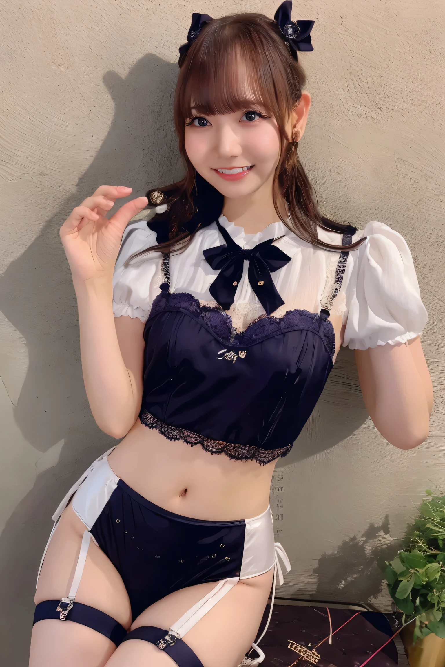 (Masterpiece: 1.3)、High resolution、Super detailed、Highly detailed CG Unity 8k wallpaper、Real、Photorealistic、RAW Photos、美しいDetailed face、White skin、Realな輝く肌、Detailed Fabric Texture、Detailed Hair Texture、Perfect body、Beautiful Face、correct、解剖学的にcorrect、非常にDetailed faceと肌の質感、Natural neck length、（Beautiful Hands）、（Fair skin：1.2）、Thin legs、Thin legs、BREAK、Detailed and beautiful eyes、Symmetrical eyes、Light brown eyes、double eyelid、Thin eyebrows、(Detailed face), Gray Hair, Long Hair, Maid clothes, jewelry、）（Cropped shoulders）、（((Raise the skirt to the chest))）、）（Under the skirt）((Black lace panties are visible)),((Stand in front of Soph)), ((Rear View)),(((Stand in front of Soph, Rear View, The skirt was blown up by the wind, White lace panties are visible))),((Show me your)), ((Stick your butt out)),(Squat with your feet wide apart)
