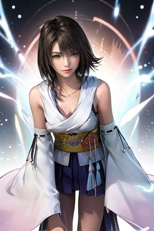masterpiece, 1girl,yuna(ffx),green left eye, blue right eye,Blue long tassel earrings, Silhouette light,heterochomia,
detailed background, <lora:Char - YunaFF10:0.6>
face focus, detailed eyes, cowboy shot, smile, walking, forest, night, from below,