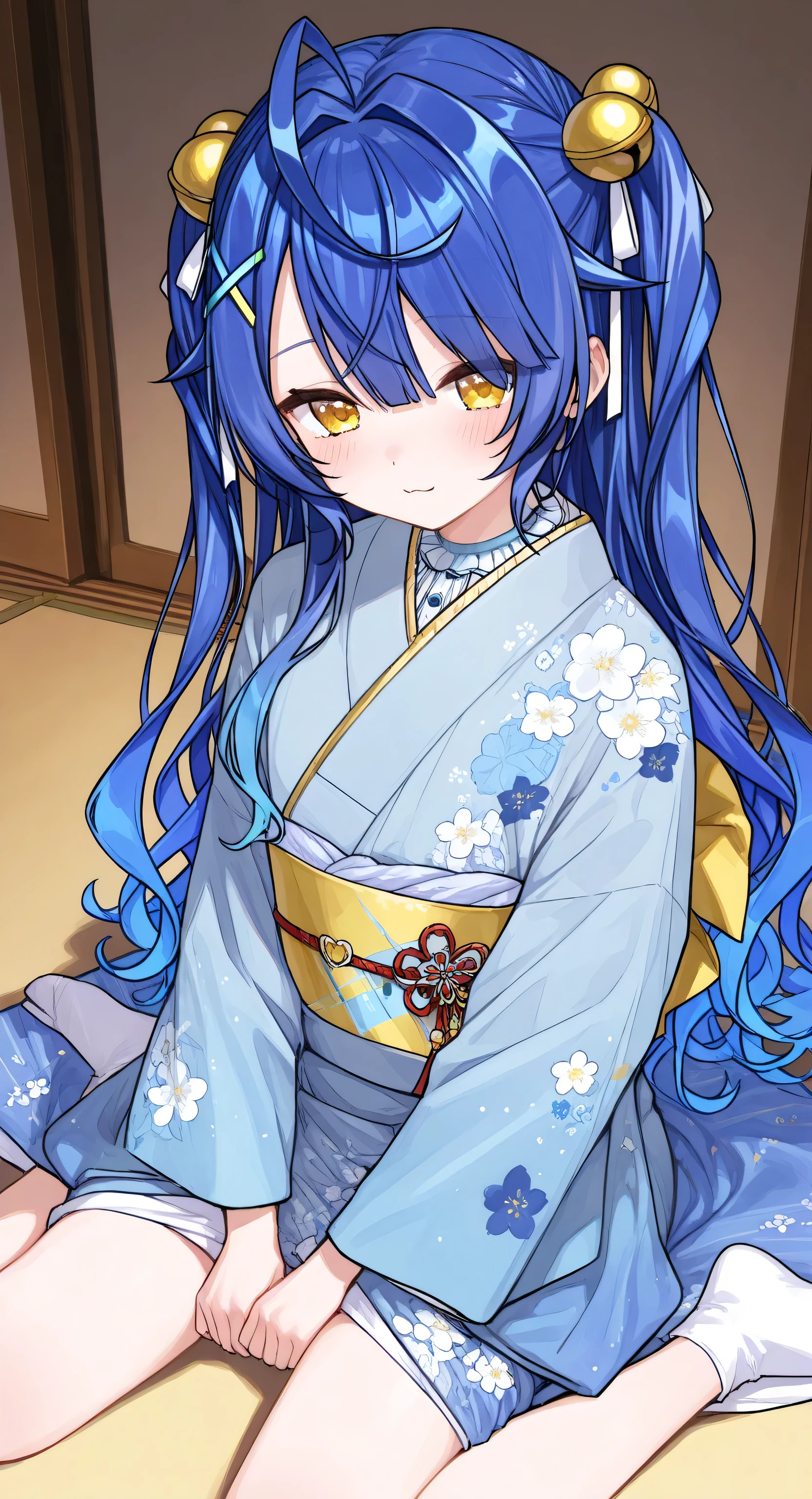 Amamiya Kokoro , Nijisanji,  Wariza,  kimono, alone