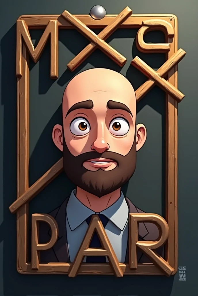 Um homem careca estilo disney pixar, alta qualidade, melhor qualidade, olhos brilhantes, neon lighting