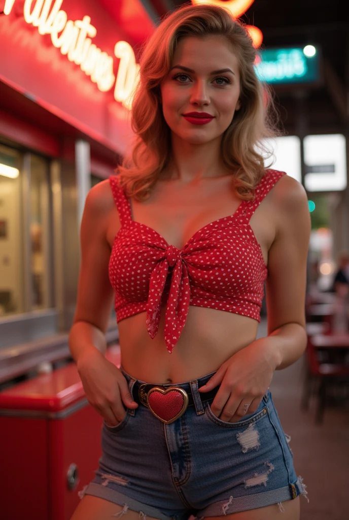 gorgeous red haired latina, cleavage, wearing skirt (spreading legs) and polka dot string bra, sitting on subway