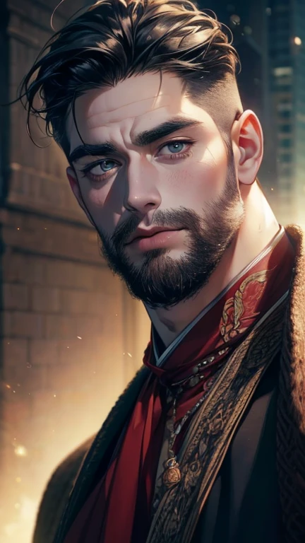 extremely detailed 8k wallpaper), intricate, richly detailed, dramatic, real face with white kimono, ready for combat, Sinister face is drawn with only a pair of red eyes peeking underneath, graphics insanely, light is reflected in the ornaments, bright ashes ooze from the torches in the vaulted passage during the leisurely walk through the gloomy cathedral, Show the whole person with some distance from the surroundings to get your own