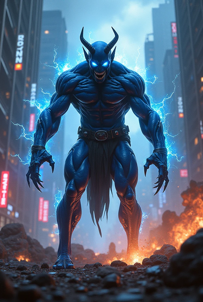 Demon black and blue rays