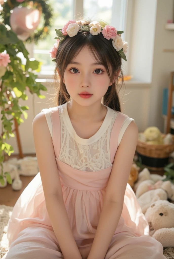 Best Quality,ultra-detailliert,2girls,10yaers old,20yr old,old,Dress,Half body shot,cafes,