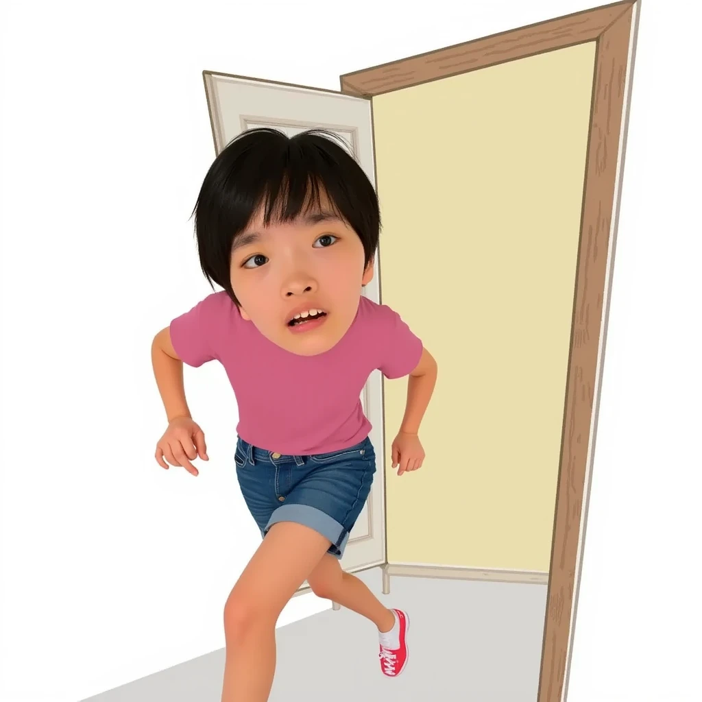 The little girl had an urgent need to urinate,Wet your pants on