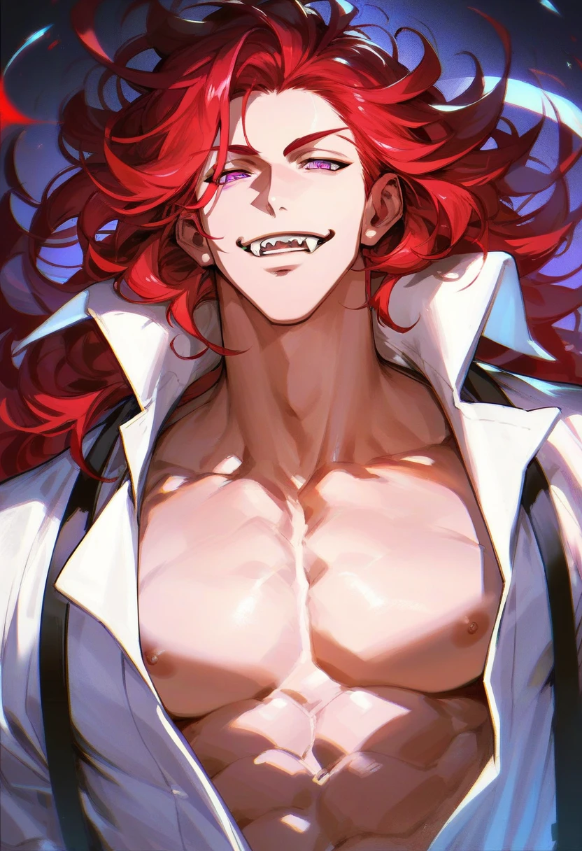 wilnas,  granblue fantasy, (masterpiece:1.5), (best quality:1.5), (high quality:1.5), (solo:1.27), (muscular male:1.27), (bara:1.27), satisfaction, happy, pleasure, (dynamic angle:1.21),(dynamic hair:1.27),(detailed pupils:1.21),looking at viewer, (dynamic pose:1.15), (beautiful detailed hands:1.21), illustration, (cinematic light:1.15), ultra detailed, (disheveled hair:1.34), (big bulge:1.4), (large pectorals:1.3), pectoral cleavage, sidepec, (abs:1.3), (thighs:1.3), (bulky:1.2), novel_illustration, anime_screencap, (valentine:1.4), (apron:1.3), cooking flaming, chocolate, (see-through, micro lingerie:1.5), flaming sword, explosion, male focus, fire, fiery wings, fiery hair, flame, pyrokinesis, breathing fire,