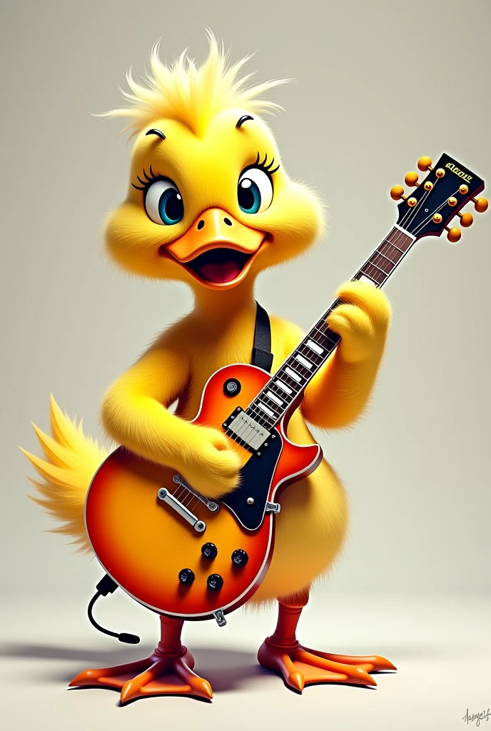 Best quality Rock star chica with yellow Fur.
Ther blue eyes.
Wearing a bikenny with With big nice breasts.