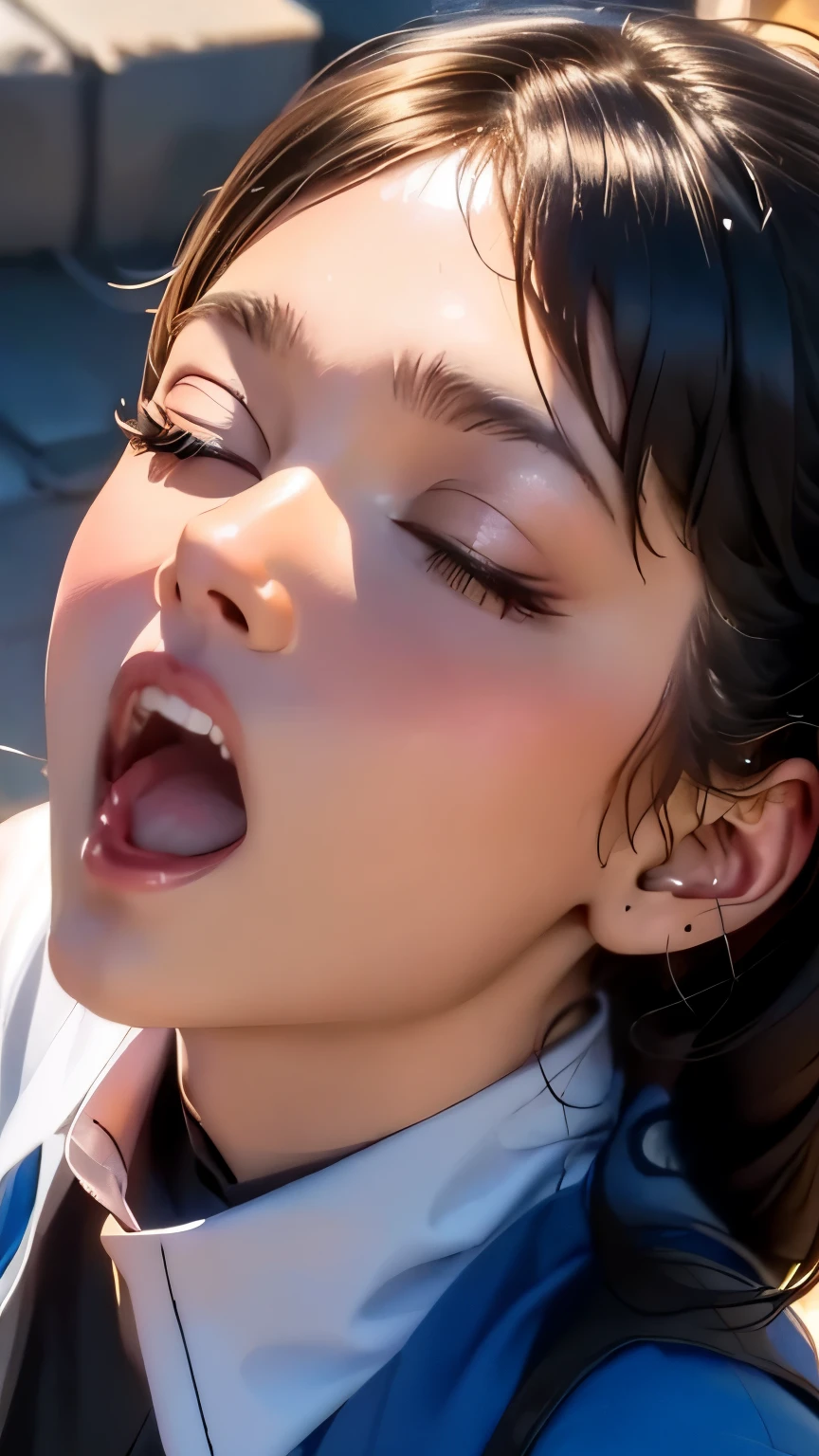 young woman、smile、(( Search 。 hairstyles are random))、 blanking 、(( Masterpiece、 high image quality 、16k))、(( random design springwear))、EXPLORE THE CITY AT NIGHT , Big Breasts, plump body, button gap , {pmbkk, }{realistic, }{ 1girl , }{open mouth, |}{Alone, |}{How in mouth, |}{looking at viewer, ||}{How, }{portrait, |||||}{tongue, ||||||||||}{close-up, ||||||||||}{facial, ||}{How on tongue, ||}{eyelashes, ||||||||||||}{nose, ||||||||||||||}{after fellatio, |||||}{upper teeth only, |||||||||||||||}{Alone focus, |||||||||||||||}{looking up, ||||||||||||||||}{hetero, |||||||||||||||||}{1boy , ||||||||||||||||||}{ penis, ||||||||||||||||||}{Uvula , |||||||||||||||||||}{ bukkake, ||||}{erection, |||||||||||||||||||}{oral invitation, |||||||||||}{half-closed eyes, ||||||||||||||||||||}{ saliva, ||||||||||||||||||||}, from above, focus face, throw, a lot of milk in mouth:1.5、open mouth、buns hair, 19yo