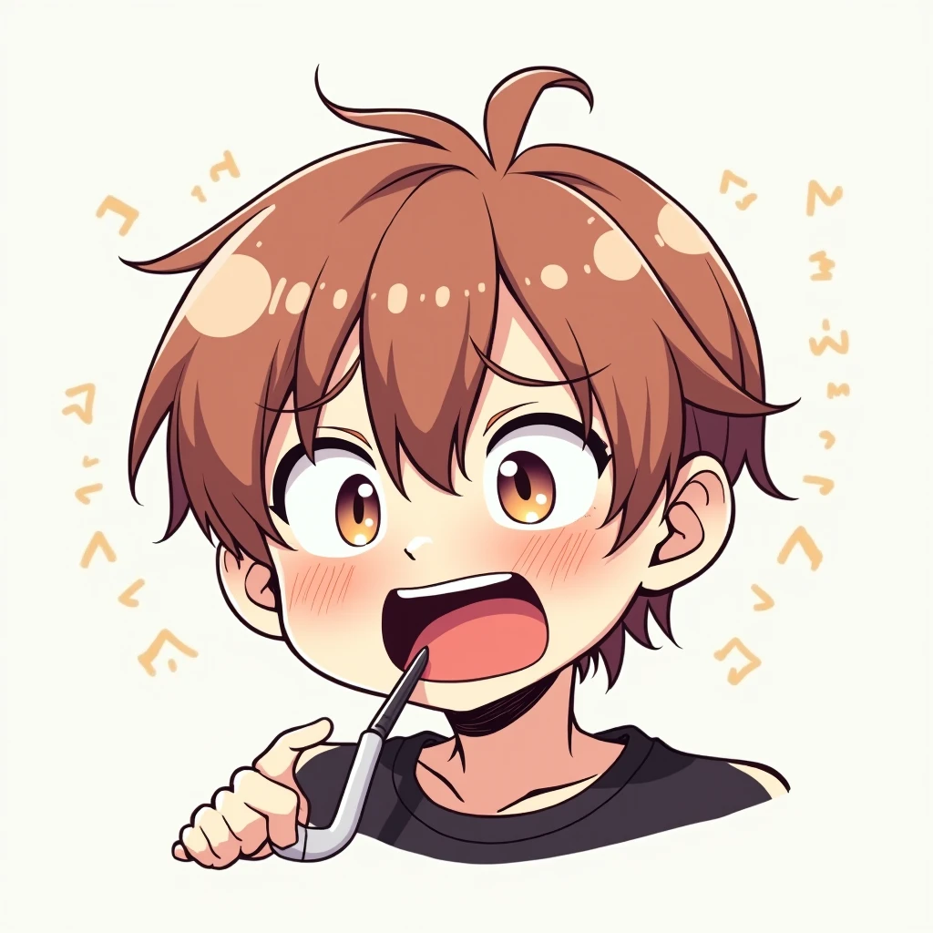 1 boy, masterpiece, handsome, HD, 8K, cute, soft boy, big eyes, bloody eyes, blood, missing eyes, half-orange hair,dark green eyes, white shirt full of blood, black pants, torn mouth, background dark, cute guy, adorable but scary, scary boy, half body photo, blood, white clothes, wearing ribbons