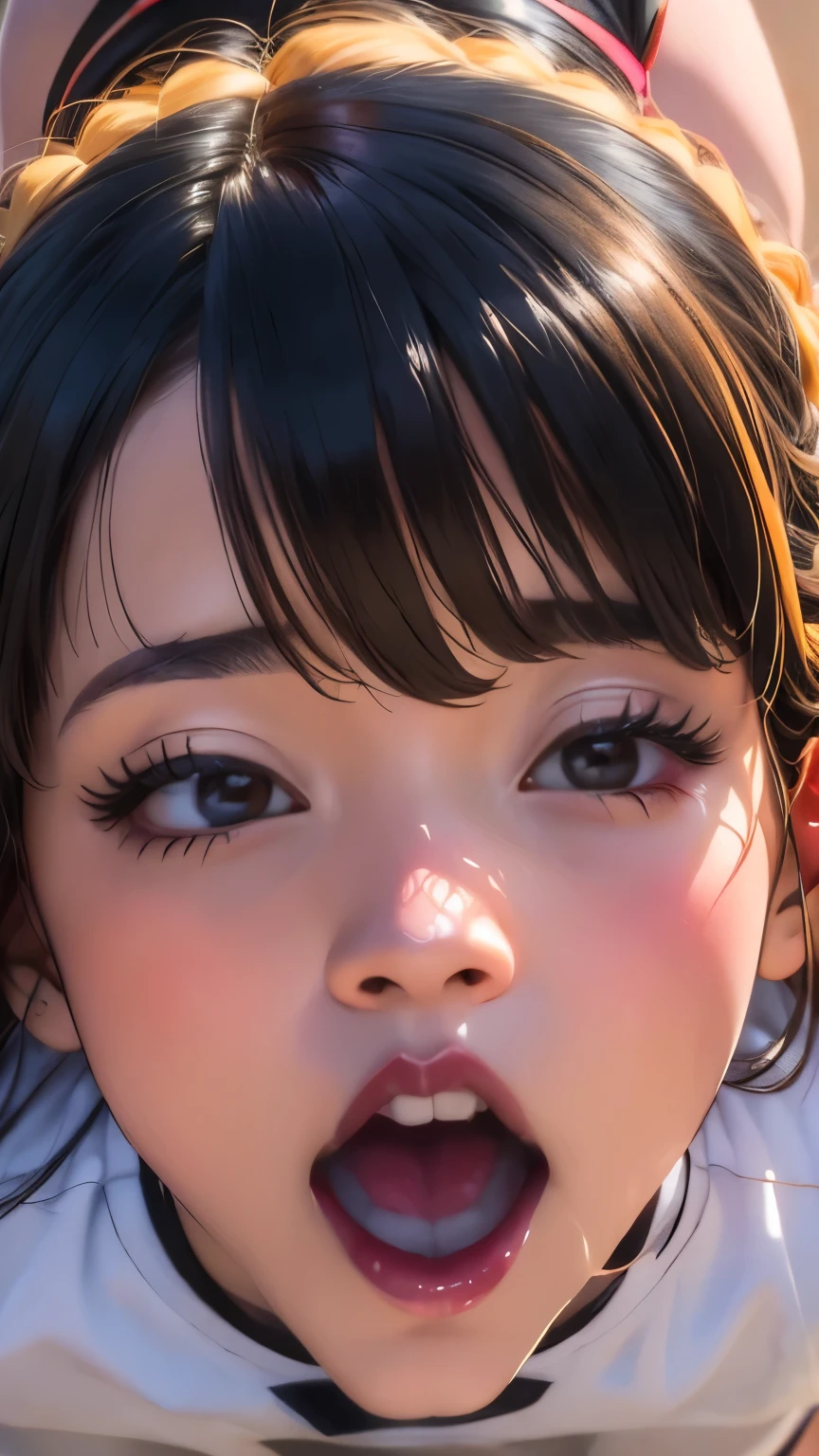 young woman、smile、(( Search 。 hairstyles are random))、 blanking 、(( Masterpiece、 high image quality 、16k))、 looking viewer, (( random design springwear))、EXPLORE THE CITY AT NIGHT , Big Breasts, plump body, button gap , {pmbkk, }{realistic, }{ 1girl , }{open mouth, |}{Alone, |}{How in mouth, |}{looking at viewer, ||}{How, }{portrait, |||||}{tongue, ||||||||||}{close-up, ||||||||||}{facial, ||}{How on tongue, ||}{eyelashes, ||||||||||||}{nose, ||||||||||||||}{after fellatio, |||||}{upper teeth only, |||||||||||||||}{Alone focus, |||||||||||||||}{looking up, ||||||||||||||||}{hetero, |||||||||||||||||}{1boy , ||||||||||||||||||}{ penis, ||||||||||||||||||}{Uvula , |||||||||||||||||||}{ bukkake, ||||}{erection, |||||||||||||||||||}{oral invitation, |||||||||||}{half-closed eyes, ||||||||||||||||||||}{ saliva, ||||||||||||||||||||}, from above, focus face, throw, a lot of milk in mouth:1.5、open mouth、buns hair, 19yo