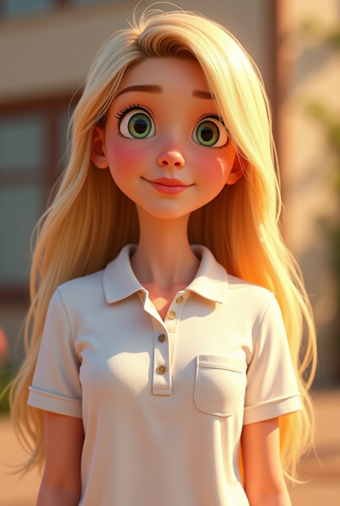 18age、Women、Sunburn、Brown skin、student、uniform、Gal、Blonde、Heavy makeup、