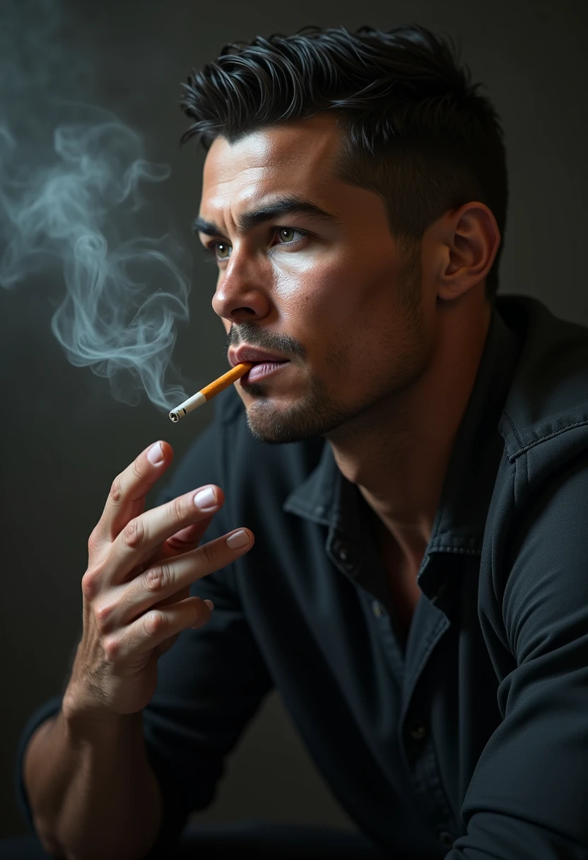 a close up of a man with a cigarette in his mouth, herry cavill, superman, henry cavill, movie still 64k, henry cavill as wolverine, henry cavill as superman, detailed cinematic photography, henry cavill!!!, henry cavill as a warrior, portrait shot 8 k, badass composition, cinematic shot epic portraits