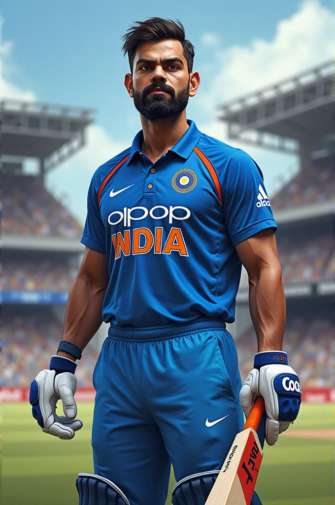 Virat Kohli , struggle, motivational, Indian jersey, cricket ground, pakistan team 