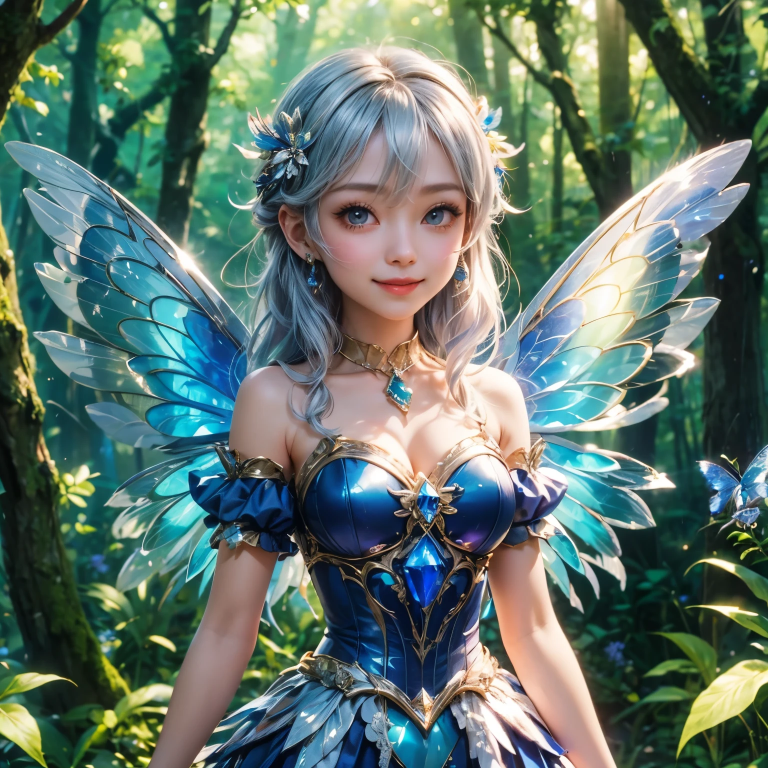 a fairy sitting neaby the lake