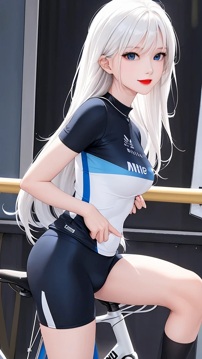 20 years old,1girl, (masterpiece:1.1), (best quality:1.1), (swim suit:1.1), school swimsuit, break [blue:pink:0.5] theme, (gradient background: 1.1 ), cowboy shot, break silver hair, long hair,, green eyes, delicate headgear, sideways,tall