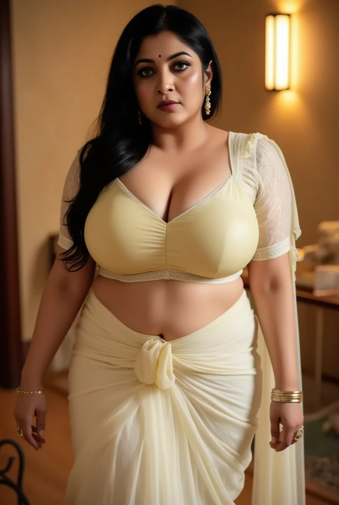 Indian Down woman masterpiece, best quality, ultra-detailed, (warm hue, warm tone: 1.2), wearing Big Down Hook Blouse , 20 years old, (((big tits1.8))),((Huge breasts 1.6)),(((Plump body 1.8))), (((Big 1.8))),BBW(((Chubby 1.8))),((((Fat body 1.8)))),,(BIG ASS) (Indian instagram photo, wearing Hook Blouse closeup face photo of 23 y.o Chloe in kebaya, Lipstick, sensual Lipstick, Sensational Make Up, huge cleavage, huge breasts pale skin, (smile:0.4), hard shadows, G-STRING, bright lighting FrontSide