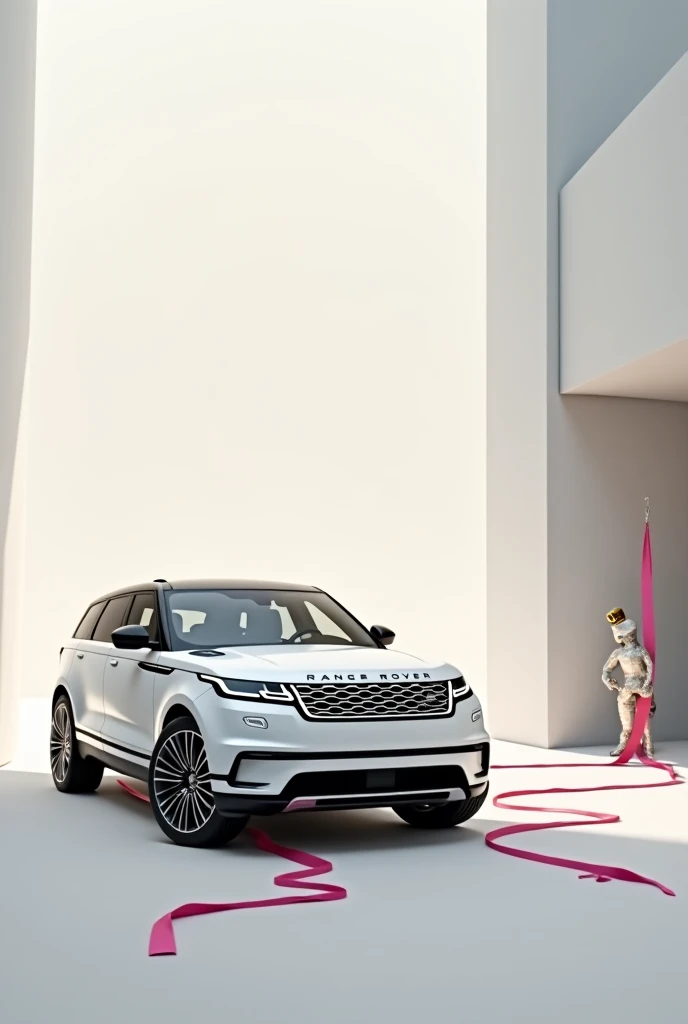 Rang rover vehicle infront of baby technician