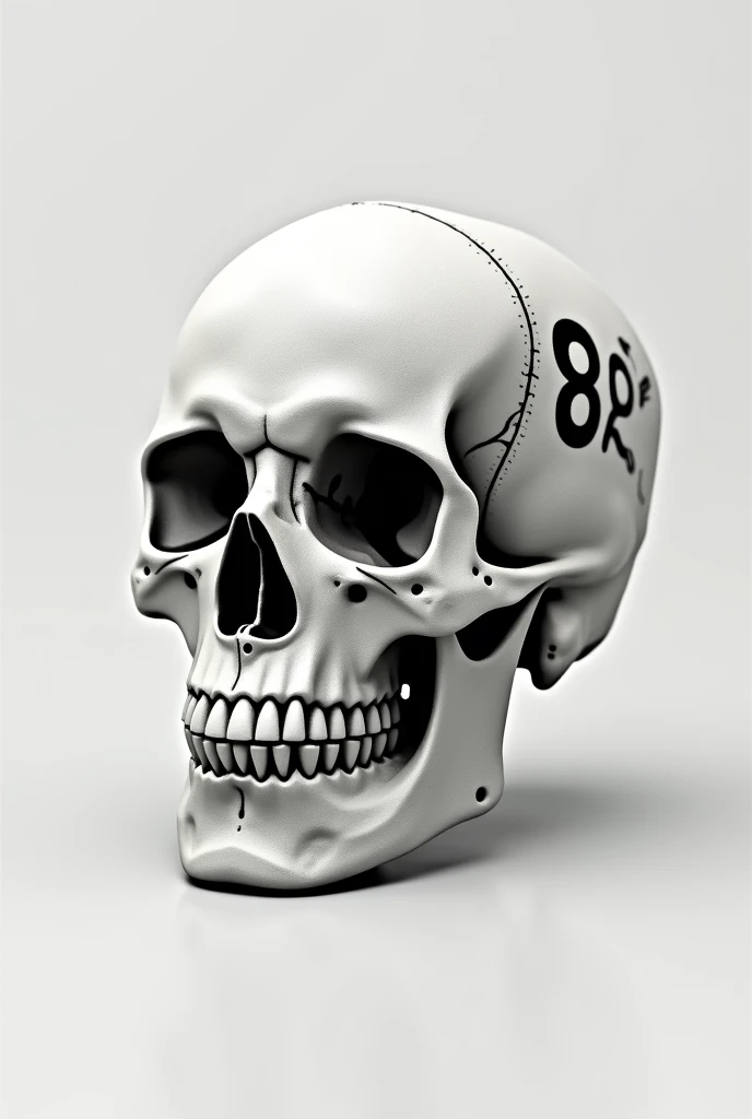 Skull made of numbers