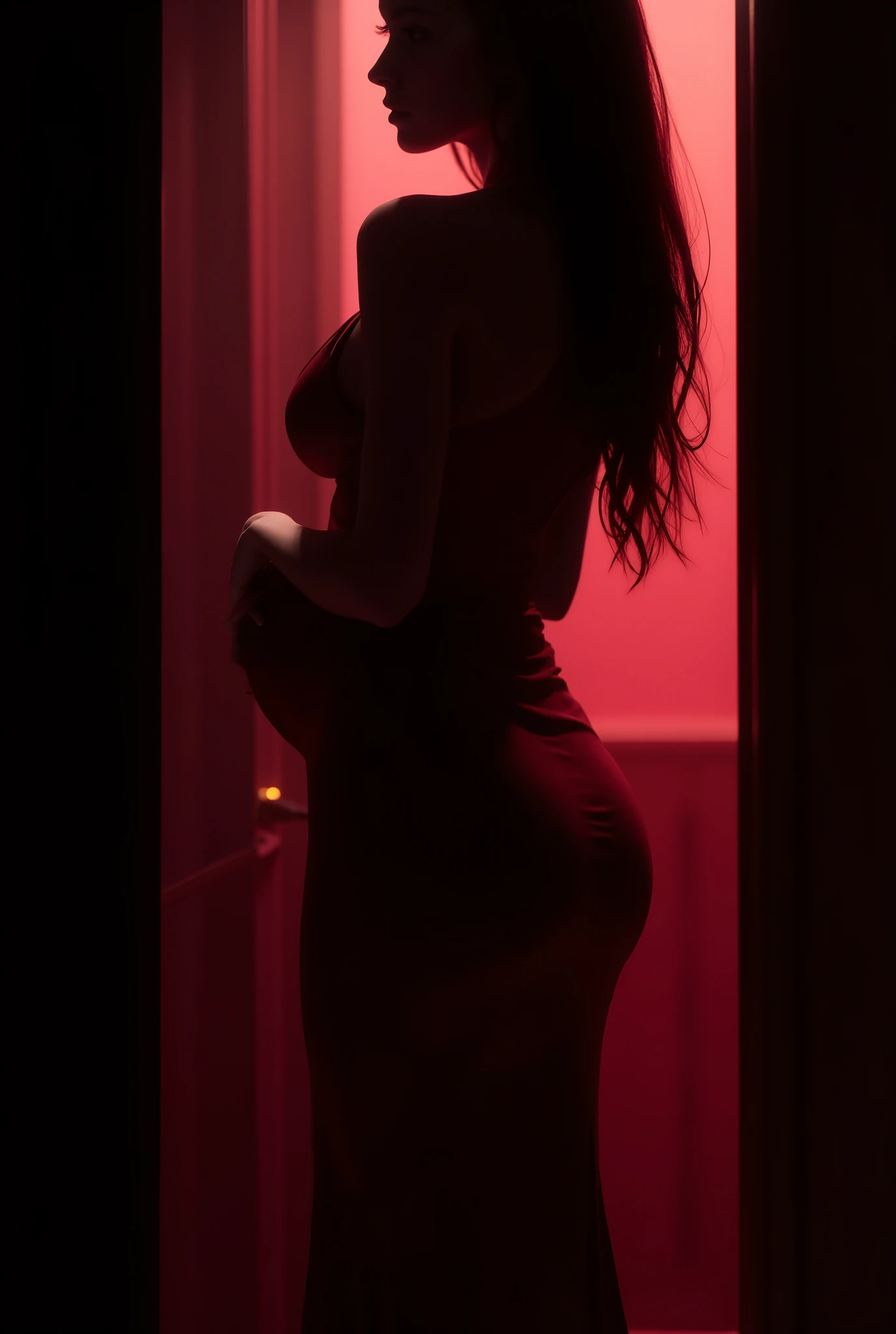 nude woman doing an epic pose, exhibitionism, masterpiece, 16th century painting, baroque style, Renaissance painting, antique paint,Rembrandt-style lights and colors, dark backgrounds,