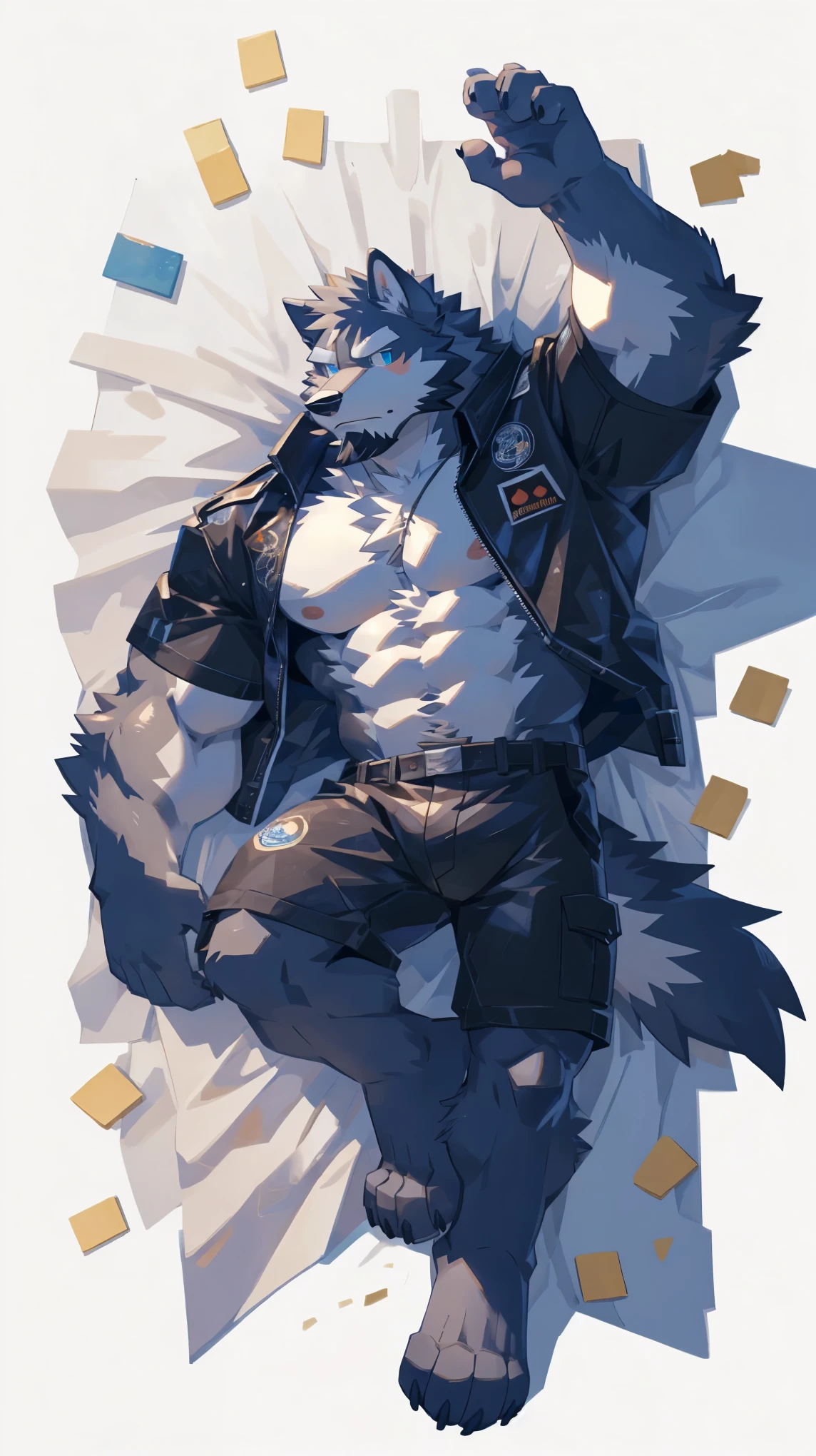 ((1boy)), blue eyes, messy gray hair, close up view, wolf ears, wolf tail, black hoodie, black booty shorts, slim waist, big thighs, looking at viewer, fangs, angry, living room, sharp nails, ultra masterpiece, HD, young, twink, wide hips, blush, big butt