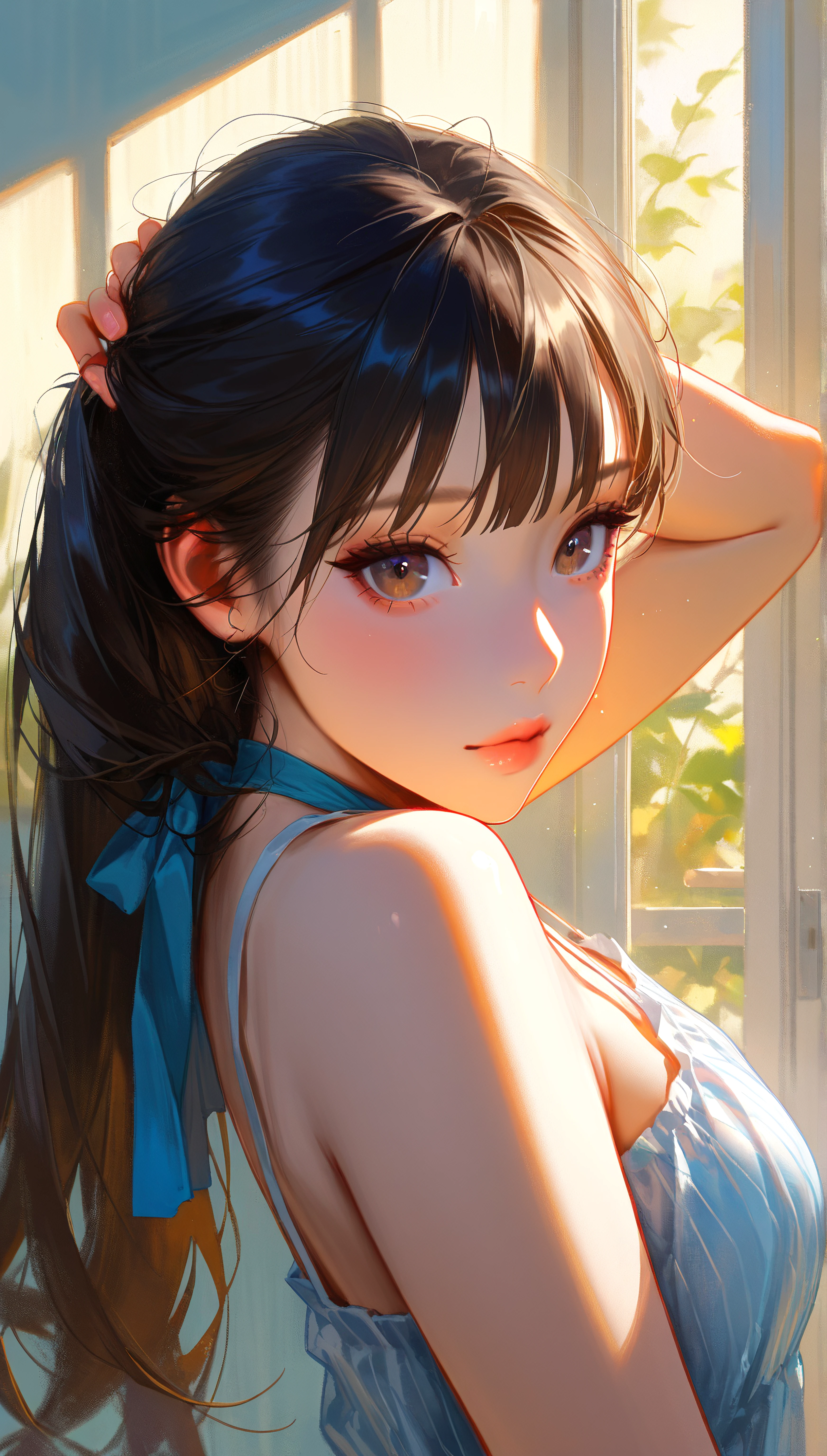 best quality, masterpiece, ultra high res, photorealistic, 1girl, offshoulder, smile