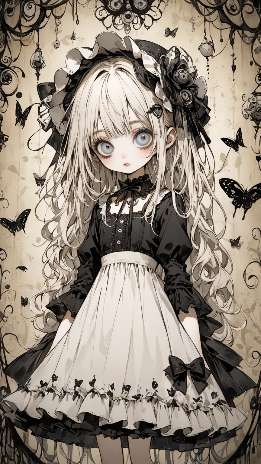 Adorable Kawaii, illustration by Anne Bachelier, a girl, pretty, cute, adorable, kawaii,