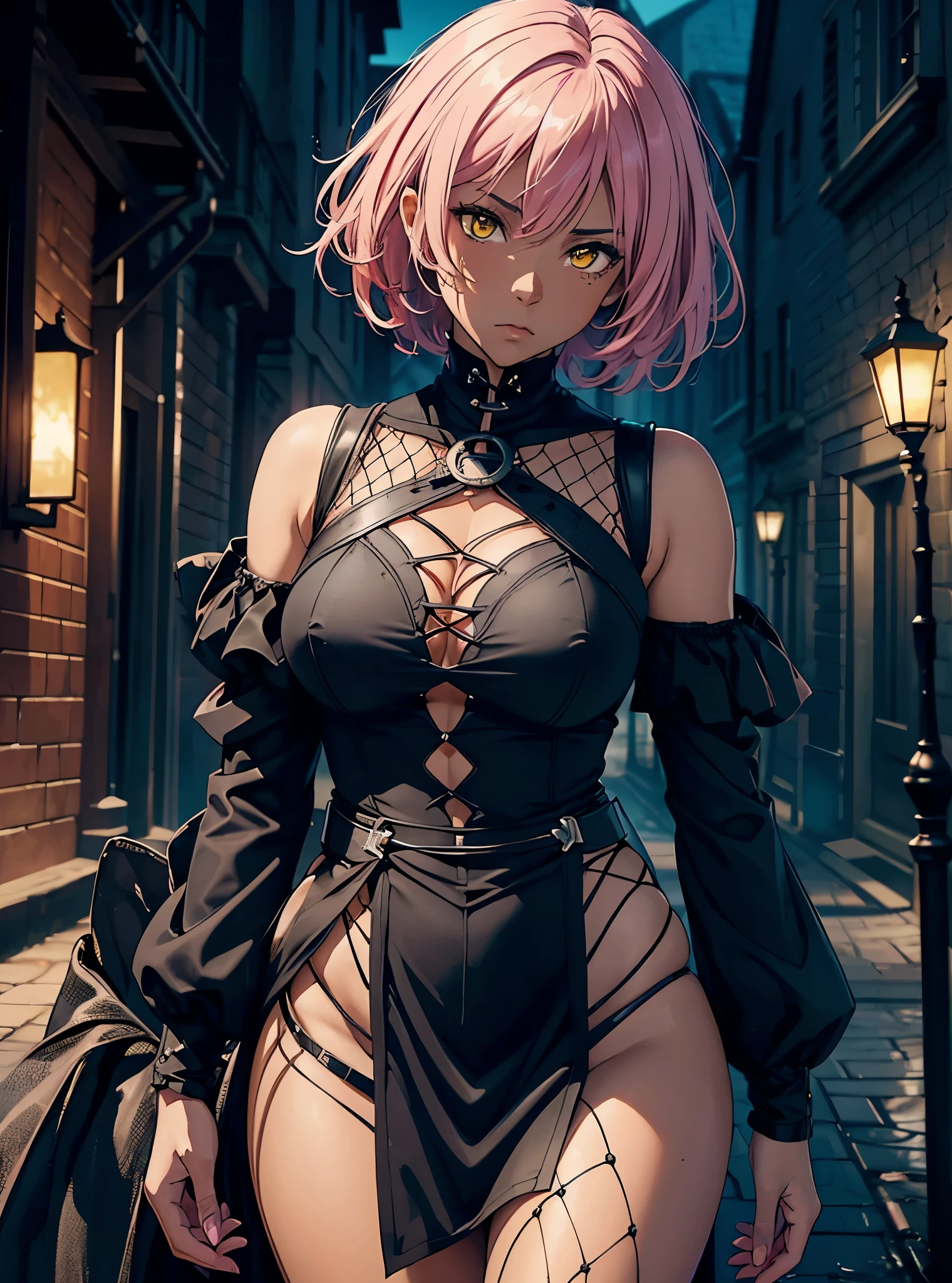 (((((Best Quality, 8K, 32K, masterpiece, 1.2)))),{{solo}},((nsfw:1.5)),{{{Character reference: ToLove Ru's Momo:1.2}}},((bob hair style)),((perfect beautiful face:1.2)), nsfw,(see-through nipples:1.3), (see-through pussy:1.2),(pubic hair:1.3),(cameltoe:1.3),(fishnet covered nipples:1.3)