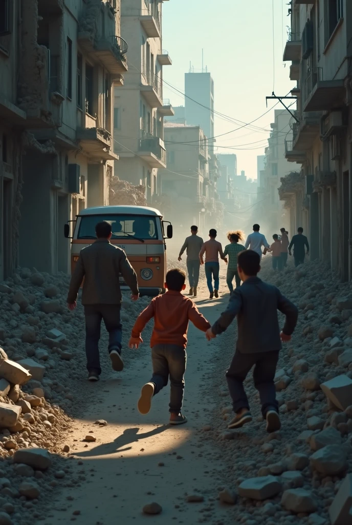 explosing build, around children crying, 5 children death, 2 child deathing