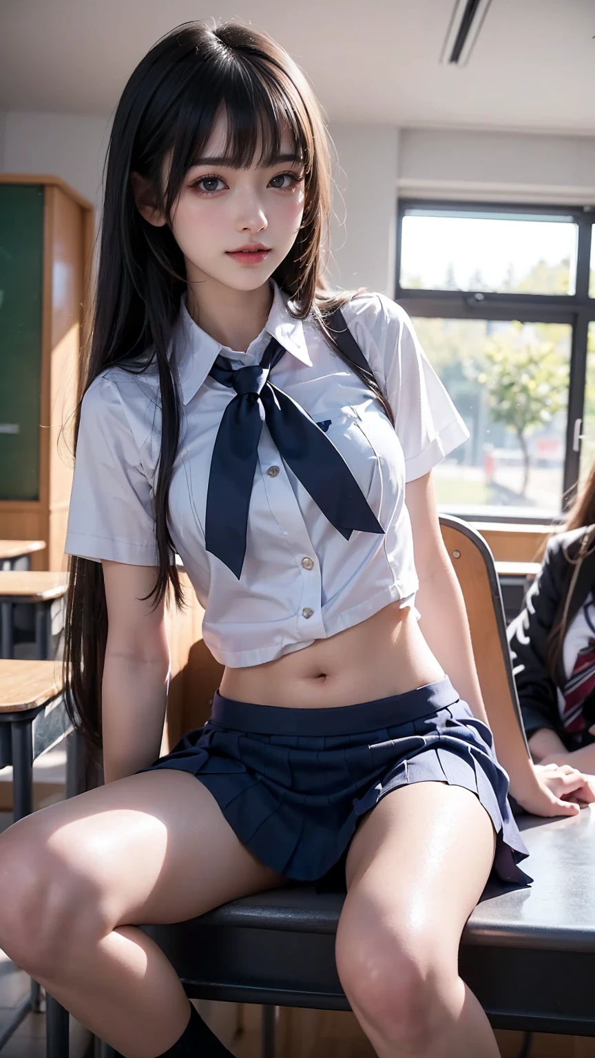 (masterpiece, Highest quality:1.2), 8k, young美しい女の子, 85mm,Official AR RAW Photos,Baby Face,clear,Junior high school freshman,very cute,Idol Style,student,10 generationsの少女,Sit on the floor ,Place your hands behind your back,young, I can see your chest,Flat Chest,Erect nipples,No makeup, Film Grain, chromatic aberration, Sharp focus, Face Light, Bright lighting, 10 generations, Detailed face, ((((((14 year old high school girl))))))、Tight waist,Delicate body,In the classroom at night,Delicate genitals,Genitals are clearly visible,young性器,Wide-open legs,Wide-open legs,Please spread your legs as far as possible,Look at my genitals,Show off your genitals,Feels good,From below,From the ground