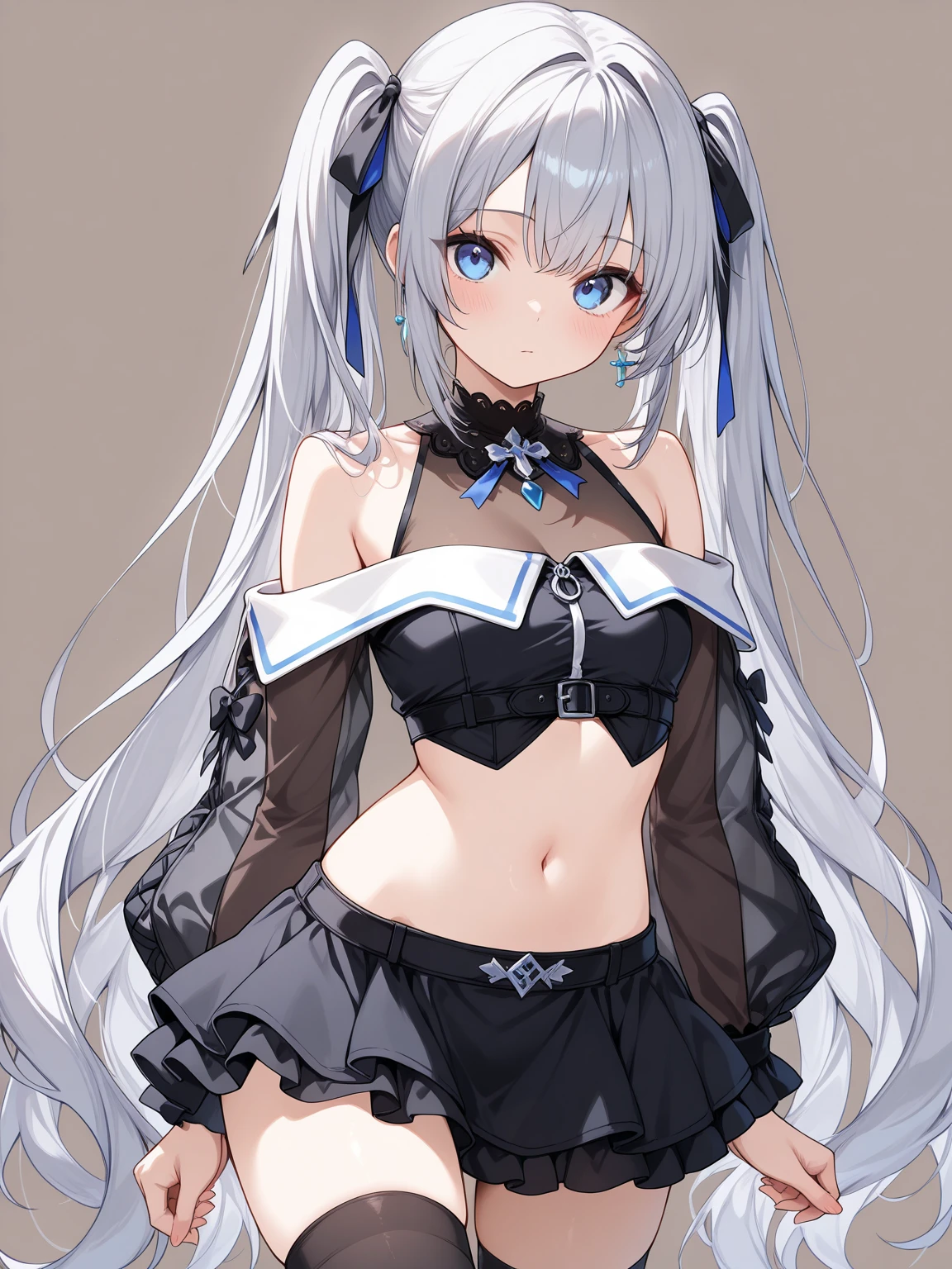 Young girl, long gray hair, turquoise eyes, cat ears, smile, fantasy sleeveless shirt, skirt, masterpiece, High Quality Swimwear、Constraints、Ahegao、Completely naked、Big Breasts、Constraints、rape