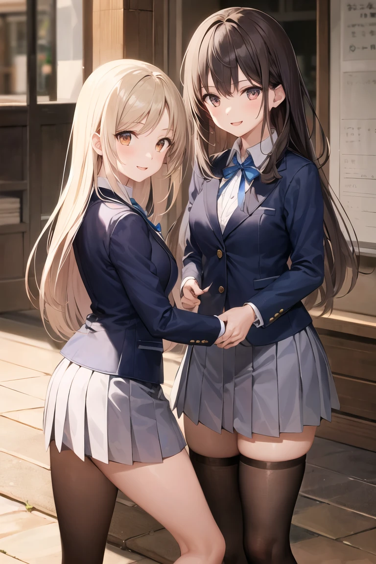 (masterpiece:1.2, highest quality), (Realistic, photoRealistic:1.4), Beautiful illustrations,
Watching the audience, Full Body, Front view:0.6,
1 girl, Japanese, high No background、girl, (Long Hair:1.5), Blown Hair, (Half Up, Half Updo), bangs, Hair between the eyes, Large Breasts:0.8,
Beautiful Hair, Beautiful Face, Blonde、Detailed and beautiful eyes, Beautiful clavicle, Beautiful body, Beautiful breasts, 美しいThighs, Beautiful feet, Beautiful fingers,
(Beautiful views), , No background
((Collared short-sleeved shirt, White shirt, , Grey plaid pleated skirt, Blue checked bow tie)),
(Are standing, , Cover your crotch with your hands、Place your hand on your chest, Hands between legs),
blush, ,Thighs、Plain background、smile