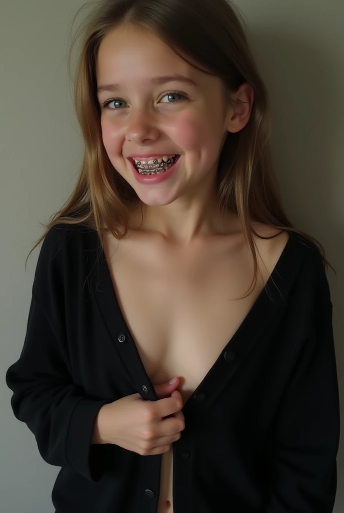 Best quality, gorgeous , white body, 10 years old, naked , Full body , Smiling lips, super detailed.