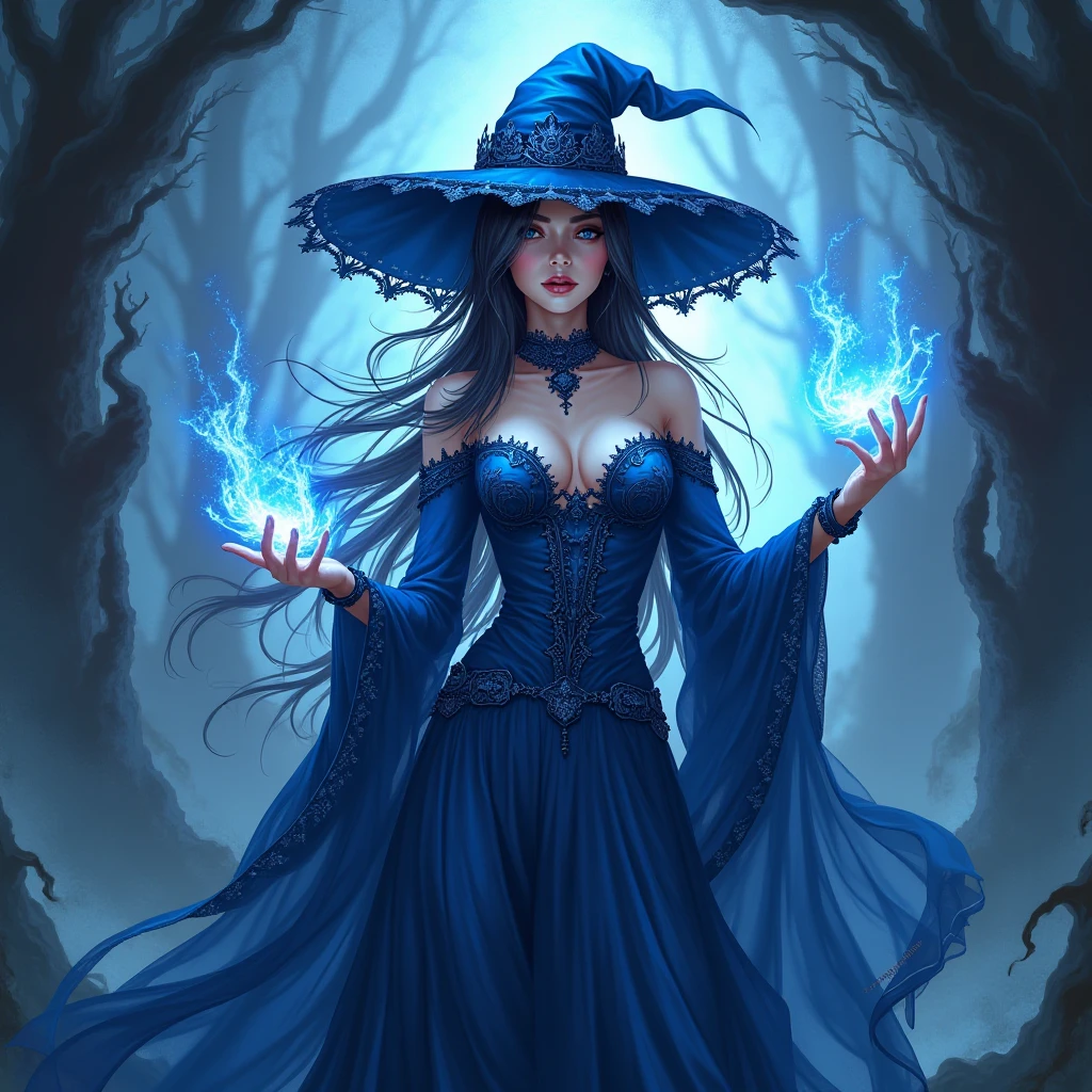 <lora:epi_noiseoffset-v2:0.4> <lora:add_detail:0.9> <lora:style-witchcraftpunkai:0.7> <lora:style-watervfx:0.4> <lora:lyco-envybetterhands-beta2:1.0> (best quality, masterpiece:1.2), ultra detailed 8k cgi character, strong shadows, stunningly beautiful water sorceress, sexy revealing attire, fantasy hydromancer clothes, freckles, detailed glowing cyan eyes, long platinum blonde hair, swept bangs, (style-swirlmagic:0.8), perfect hands, nice hands, floating particles, floating droplets, drops of water, bubbles, cowboy shot, detailed background, detailed face, (witchcraftpunkai theme:1.1), surrounded by swirling water, controlling the water, dynamic pose, mystical, glowing mushrooms, standing in an underground river, cave, (purple:1.1), blue, black, cyan, emotion_smiling512, ethereal atmosphere