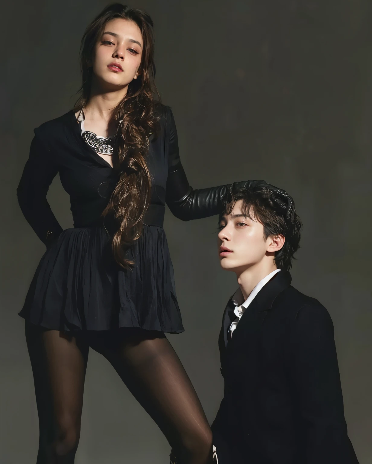 they are sitting at a table with a glass of wine, dasha taran, steven klein, by Emma Andijewska, in style of nan goldin, still from a music video, man grabbing a womans waist, 👰 🏇 ❌ 🍃, passionate pose, inspired by Dimitre Manassiev Mehandjiysky --auto --s2