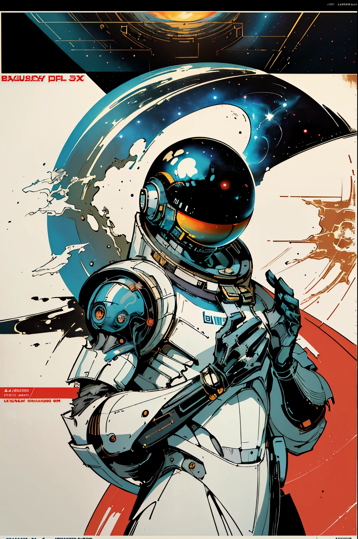 ((( Masterpiece, highest quality))),32K Wallpapers,((( Highly Detailed Posters ))),retro vintage, sci-fi ,((( Space Thriller Movie Posters))),(((Bauhaus))),((( MID-CENTURY MODERN ))),((( Ultimate Galaxy ))),( Torn :1.2)
