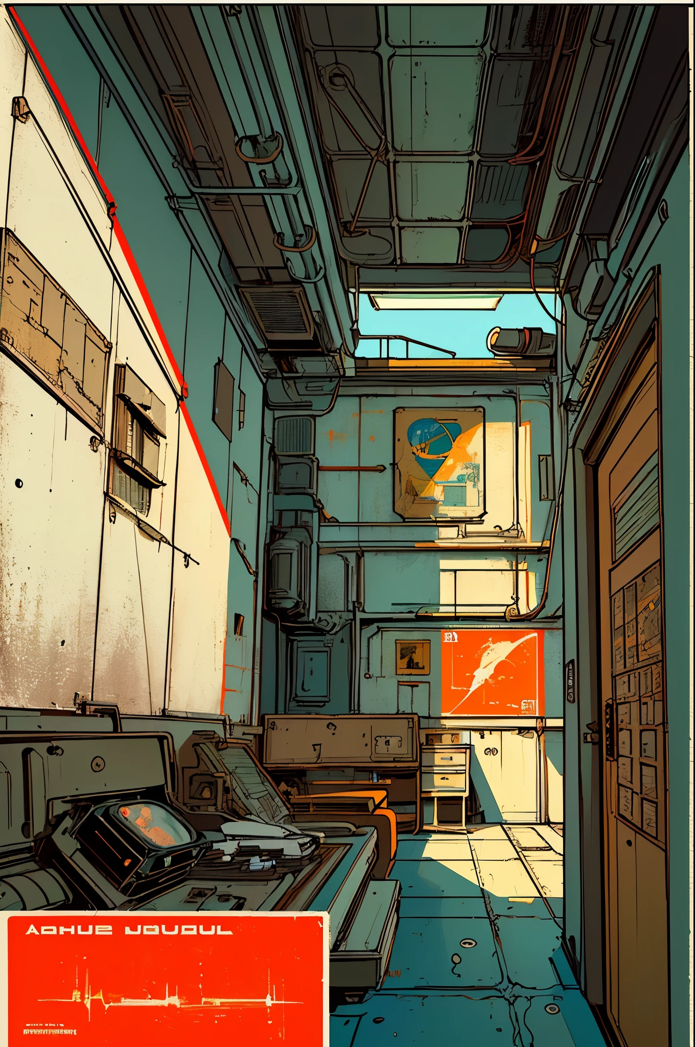 (((masterpiece,best quality))),32K Wallpaper,((( very detailed poster))),retro vintage,sci-fi,(((space thriller cinematic movie poster))),(((Bauhaus))),(((mid-century modern))),(((integral))),(((substance))),