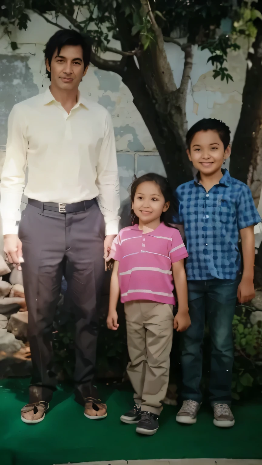 Photo familar , father, mother and 5 children
