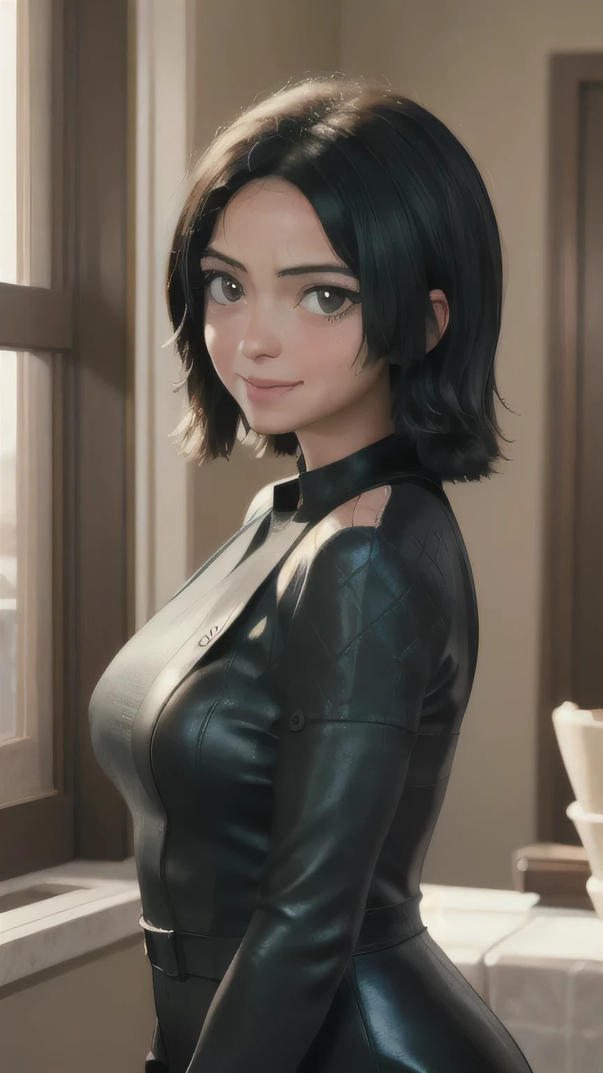 make me a beautiful 24-year-old woman , with tanned skin and big breasts , touching herself under her vibrantly colored shirt . Her face is blushed with emotion as she stares intently at the spectator , Feeling nervous . The room is bathed in sunlight coming through the window behind her, , which offers a stark contrast to her shiny skin .breasts, cabello corto, masterpiece, Anatomically Correct, Premiado muchas veces , UHD, textured leather, cabello corto, breasts, blush, dolls light smile, satisfied smile , Multiple views , cinematic lighting , Ray Tracking, film ,