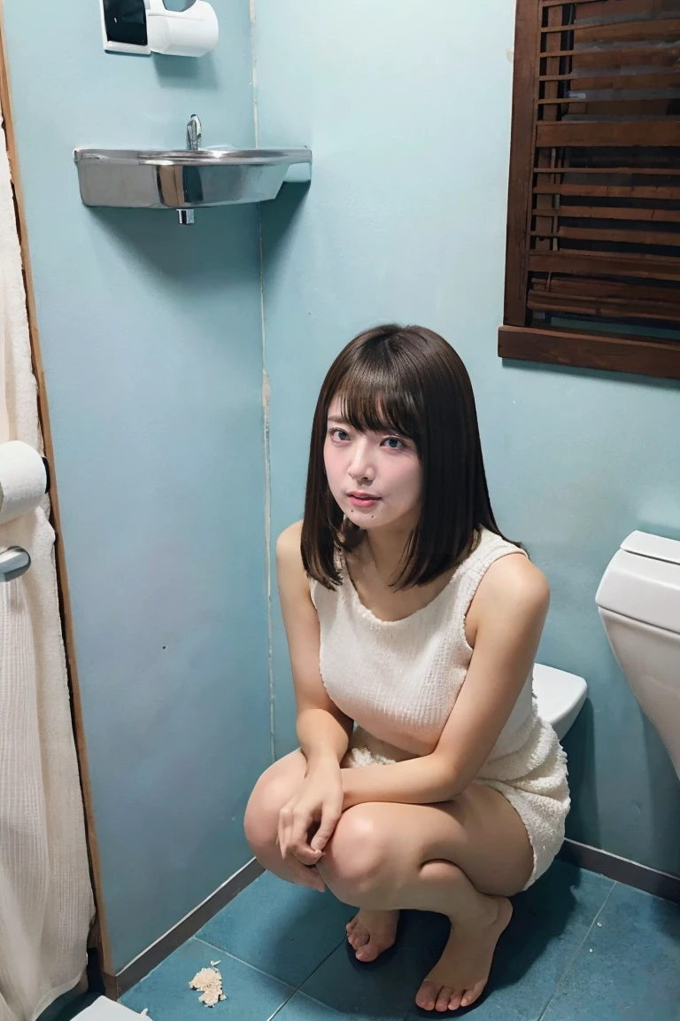 detailed skin, resting masochist ' Smile :1.3, ( 1 girl completely