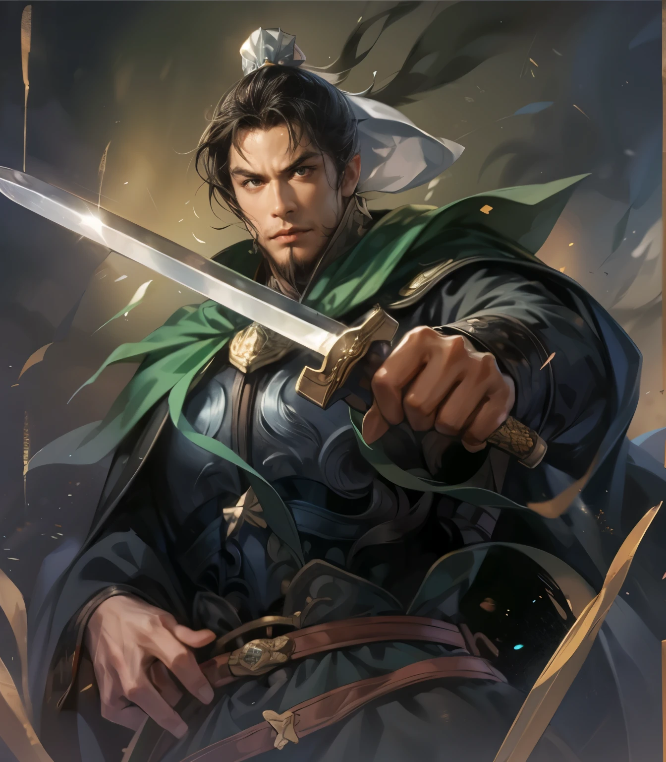 Arafed image of a man with a sword in his hand - SeaArt AI