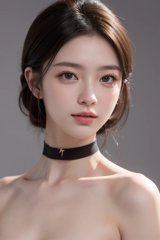 (Masterpiece: 1.3), (8k, Photorealistic, RAW Photo, Best Quality: 1.4), (1girl), Beautiful Face, (Realistic Face), (Black Hair, Short Hair: 1.3), Beautiful Hairstyle, (Bangs), (Smile), Smile, Realistic Eyes, Gloss, Highlights, Highlights in the Eyes, Eyelashes, Beautiful Detail Eyes, (Realistic Skin), Beautiful Skin, Transparency, Off Shoulder, Red knit, blue knit, black shoulder strap, shoulder strap, thick choker, bust, smile, tooth, absurdity, attractive, ultra high resolution, ultra-realistic, high definition, golden ratio, crystal clear eyes, wet, mole, gaze on camera, ears, sparkle, long neck, double eyelids, big eyes, cheeks, gentle character, attractive personality, gentle, touching, overwhelming charm, bright personality, white mini skirt, big breast, wet skin
